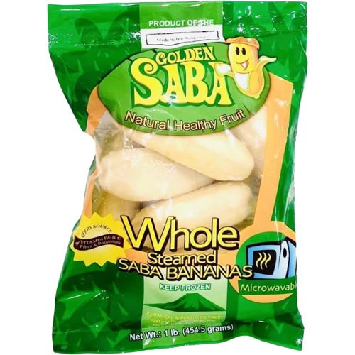 Golden Saba - Whole Steamed Saba Banana - FROZEN - 1 LB