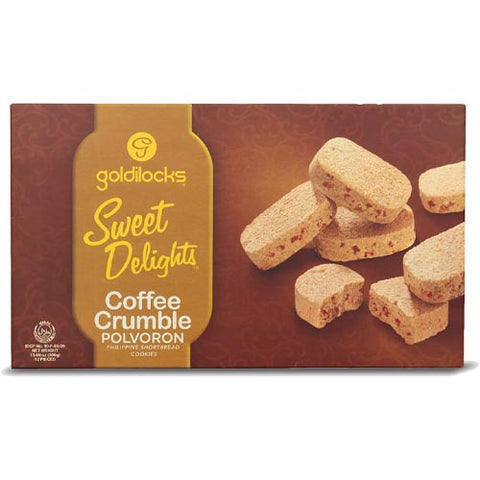 Goldilocks - Sweet Delights - Coffee Crumble - Polvoron - Philippine Shortbread Cookies - 12 Pieces - 10.60 OZ