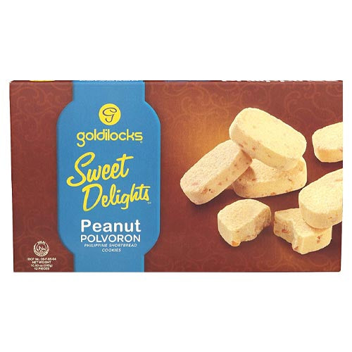 Goldilocks - Sweet Delights - Peanut - Polvoron - Philippine Shortbread Cookies - 12 Pieces - 10.60 OZ
