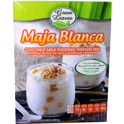 Green Leaves - Maja Blanca- Coconut Milk Pudding - Instant Mix - 250 G
