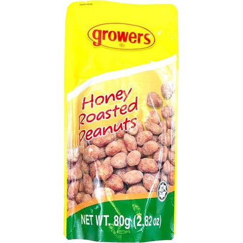 Growers - Honey Roasted Peanuts - 80 G