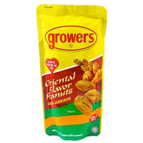 Growers - Oriental Flavor Peanuts - Less Grease - 80 G