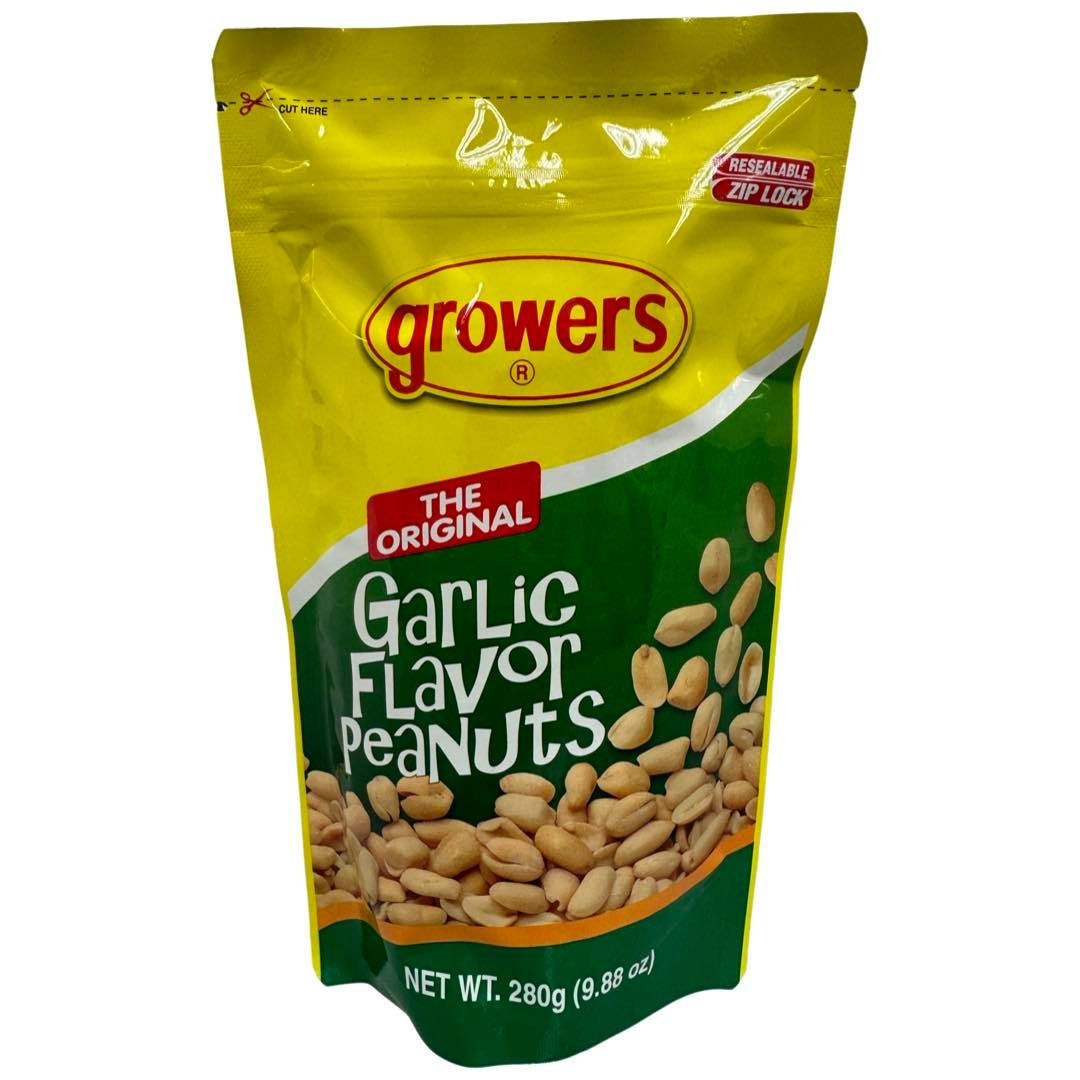 Growers - The Original Garlic Flavor Peanuts Regular - BIG PARTY PACK - 9.88 OZ