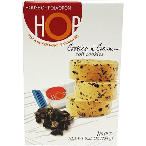 House of Polvoron - HOP - Cookies and Cream - Soft Cookies - 18 Pieces - 234 G