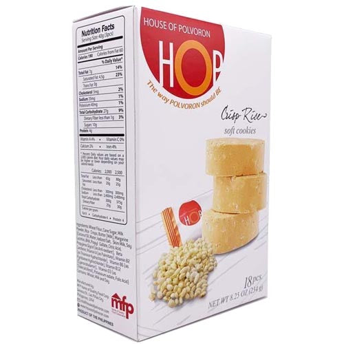 House of Polvoron - HOP - Crisp Rice - Soft Cookies - 18 Pieces - 234 G