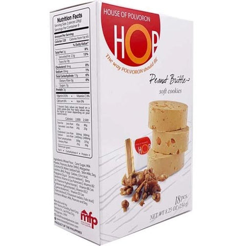 House of Polvoron - HOP - Peanut Brittle - Soft Cookies - 18 Pieces - 234 G