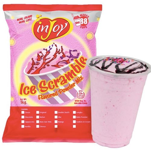 InJoy - Ice Scramble Flavored Powder Mix - REGULAR Flavored - Makes 88 Cups - 1 KG