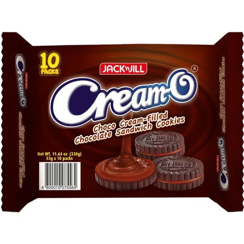 Jack 'n Jill - Cream O- CHOCO Cream-Filled Chocolate Sandwich Cookies - 10 Packs - 300 G ( BROWN )