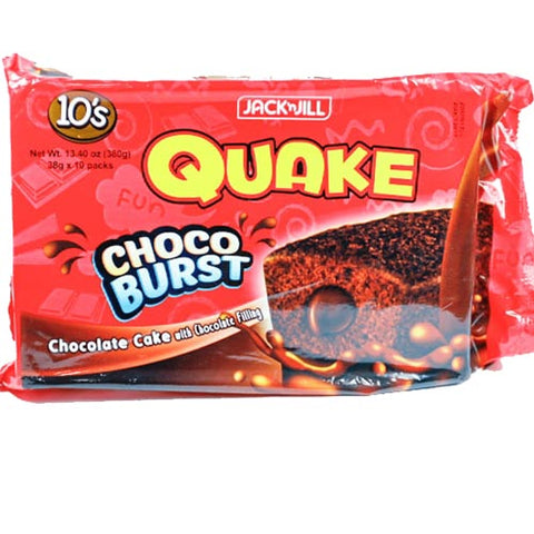 Jack 'n Jill - Quake - Choco Burst - Chocolate Cake with Chocolate Filling - 10 Pack