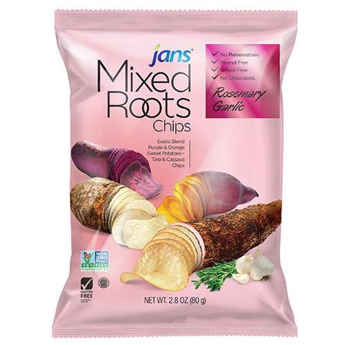Jans - Mixed Roots Chips - Rosemary Garlic - 80 G