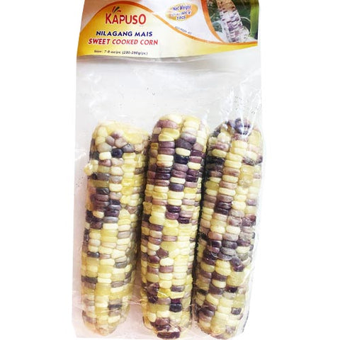 Kapuso - Nilagang Mais - Sweet Cooked Corn - Three Pieces - 21 OZ