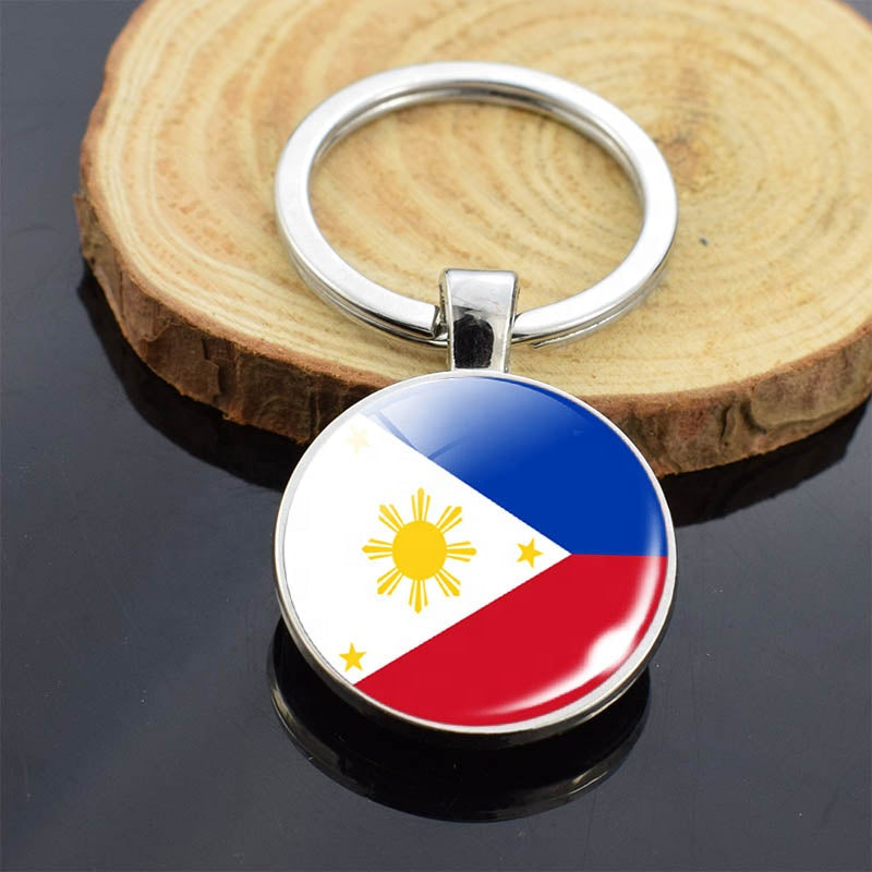 Philippines Keychain Flag - Premium Circle Metal Alloy - 10X10X5 cm ...