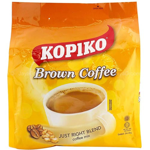Kopiko - Instant 3 in 1 Brown Coffee Mix - 10 Sachet / Packet Bag - 30 G