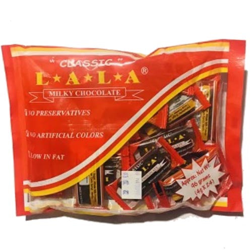 LALA - Classic Milky Chocolate (BAG) - Singles - 24 Pieces - 96 G