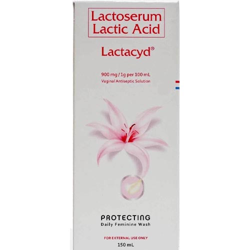 Lactoserum Lactic Acid - Lactacyd - Vaginal Antiseptic Solution - Protecting - Daily Feminine Wash (Small)- 150 ML