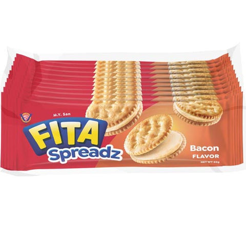M.Y. San - Fita Spreadz - Cracker Sandwich - Bacon Flavor - 15 Pack - 375 G