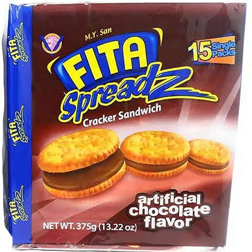 M.Y. San - Fita Spreadz - Cracker Sandwich - Chocolate Flavor - 15 Pack - 375 G
