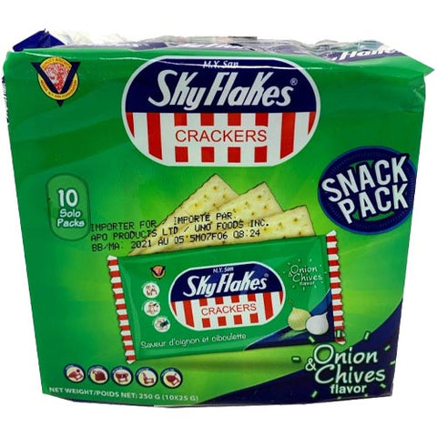 M.Y. San - Skyflakes - Crackers - Onions and Chives Flavor - 250 G