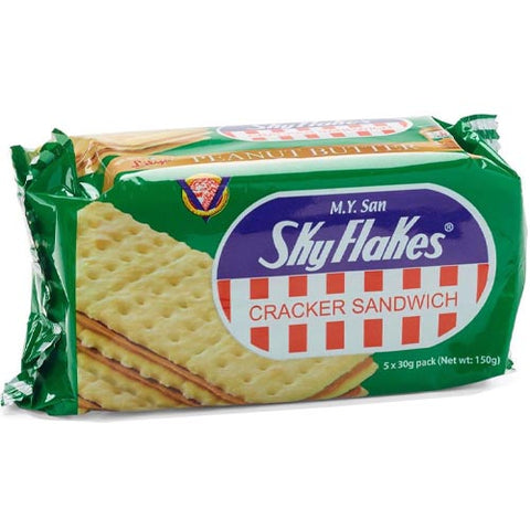 M.Y. San - Skyflakes Cracker Sandwich - Peanut Butter Flavored Filling - 5 Pack - 150 G