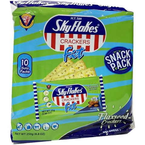 M.Y. San - Skyflakes Crackers - Fit - Flaxseed Crackers - 10 Pack - 250 G