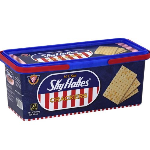M.Y. San - Skyflakes Crackers in Plastic Tub - 32 Pack - 800 G