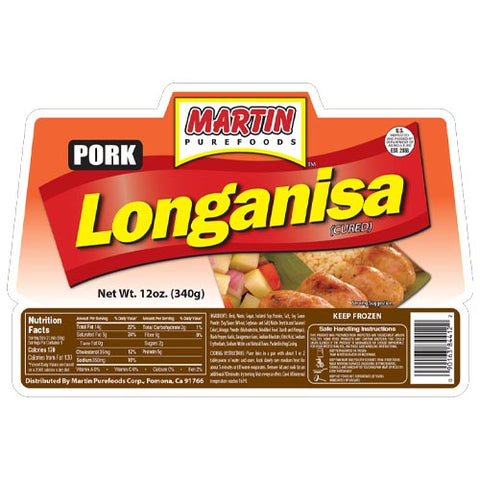 Martin Purefoods - Pork Longanisa - 12 OZ