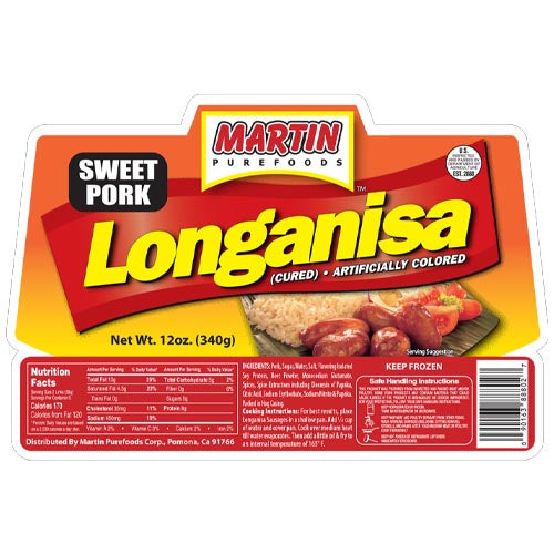 Martin Purefoods - Sweet Pork Longanisa - 12 OZ