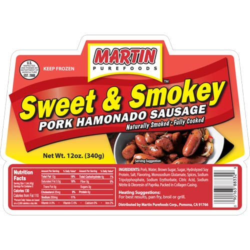 Martin Purefoods - Sweet and Smokey - Pork Hamonado Sausage - 12 OZ