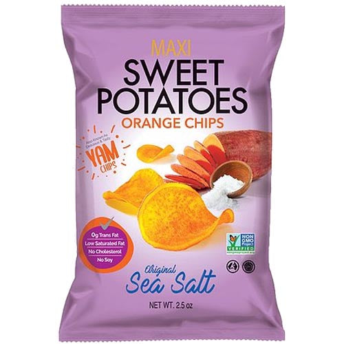 Maxi - Sweet Potatoes - Yam Chips - Orange Chips - Original Sea Salt - 2.5 OZ