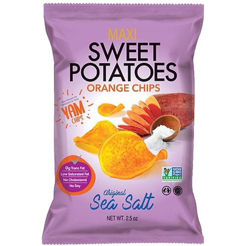 Maxi - Sweet Potatoes - Yam Chips - Orange Chips - Original Sea Salt - 2.5 OZ