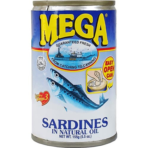 Mega - Sardines in Natural Oil - 155 G