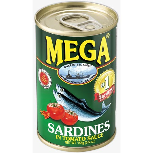 Mega Sardines in Tomato Sauce (GREEN) - 155 G