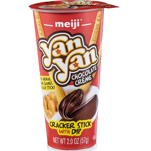 Meiji Yan Yan Cracker Sticks with Chocolate Cream Dip Cup - 2 OZ