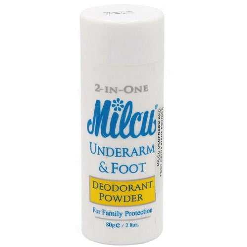 Milcu - 2 in 1 - Underarm and Foot Deodorant Powder - 80 G