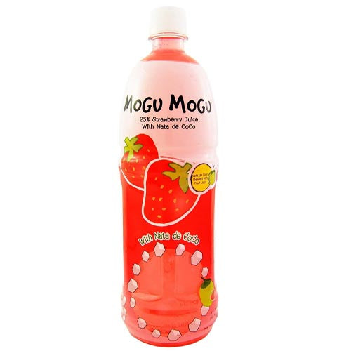 Mogu Mogu - Strawberry Juice with Nata De Coco - 1000 ML