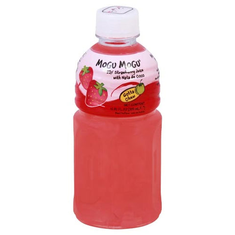 Mogu Mogu - Strawberry Juice with Nata De Coco - 320 ML