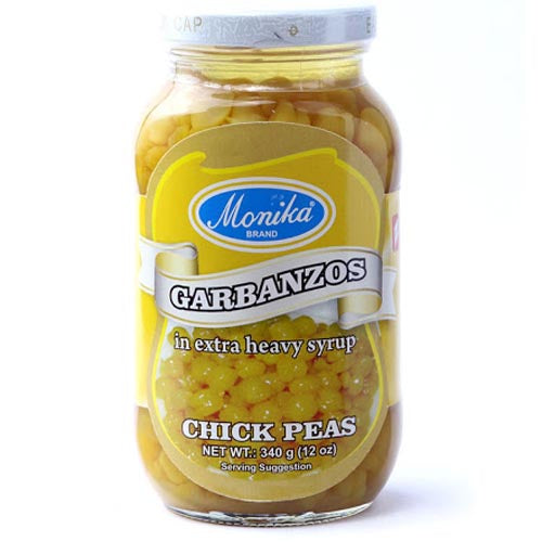 Monika Brand Garbanzos in Extra Heavy Syrup Chick Peas 12 OZ