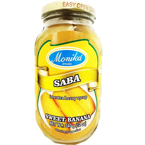 Monika Brand - SABA in Extra Heavy Syrup - Sweet Banana - 12 OZ