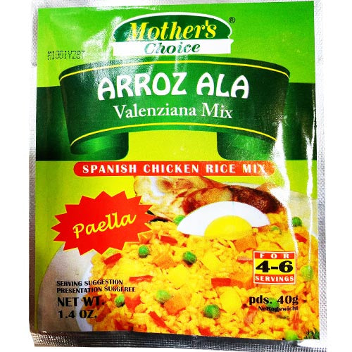 Mother's Choice - Arroz Ala Valenziana Mix - Spanish Chicken Rice Mix - Paella - 1.4 OZ