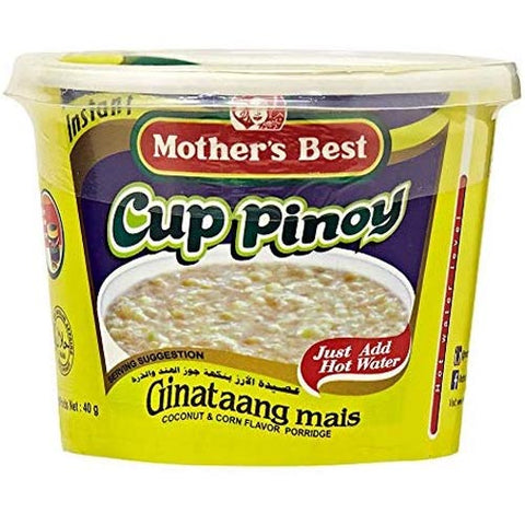 Mother's Best Cup Pinoy - Instant Ginataang Mais - Coconut and Corn Flavor Porridge - 40g