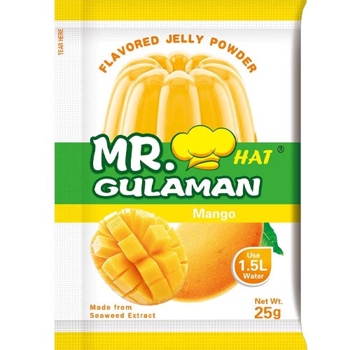 Mr. Hat Gulaman - The Original - Flavored Jelly Powder - Mango - Sachet - 25 G