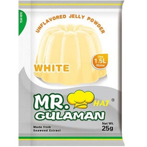 Mr. Hat Gulaman - The Original - Unflavored Jelly Powder - White - Sachet - 25 G