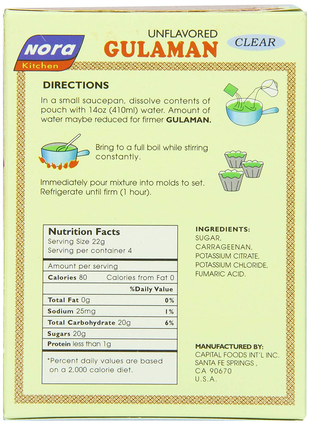 Nora - Gulaman Clear - 90 G
