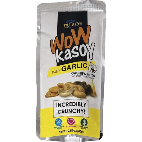 Nut n Else - WoW Kasoy with Garlic - Cashew Nuts with Crispy Garlic Chips - Incredibly Crunchy! - 80 G