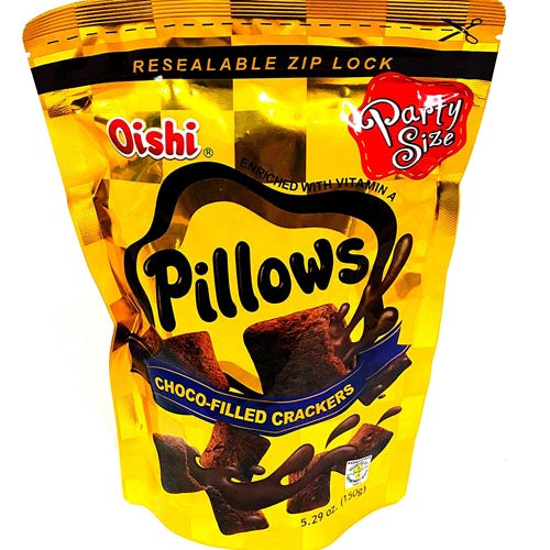 Oishi - Pillows Chocolate Filled Cracker BIG Party Size- 150 G