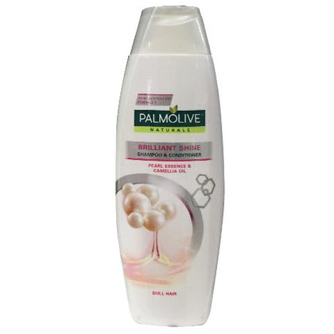 Palmolive Naturals - Shampoo and Conditioner - Brilliant Shine - Pearl Essence & Camellia Oil - Dull Hair (White) - 180 ML