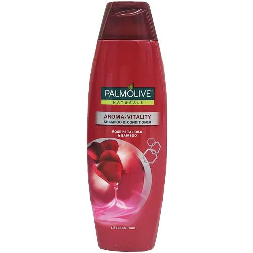 Palmolive Naturals - Aroma Vitality Shampoo & Conditioner - Rose Petal Oils and Bamboo (Fuschia) - 180 ML