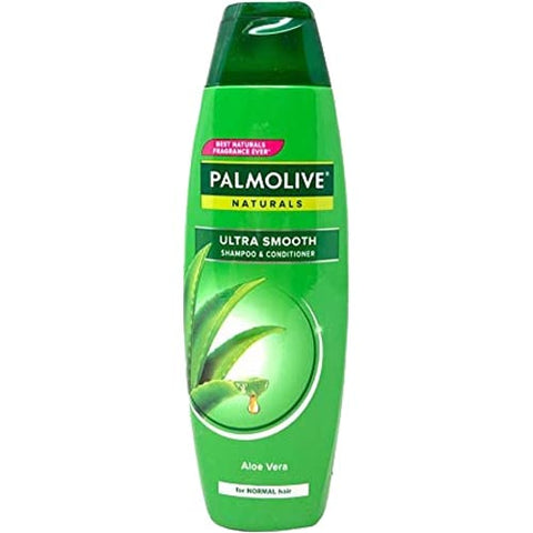 Palmolive Naturals - Shampoo and Conditioner - Ultra and Smooth - Aloe Vera and Fruit Vitamins - Normal Hair (Green) - 180 ML