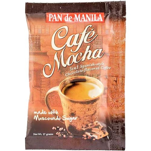 Pan de Manila - Cafe Mocha - 3 in 1 Spanish Style Chocolate Flavored Coffee (Cup) - 27 G