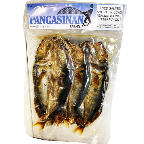 Pangasinan - Dried Salted Shortfin Scad (Galunggong) - Butterfly Cut - 8 OZ